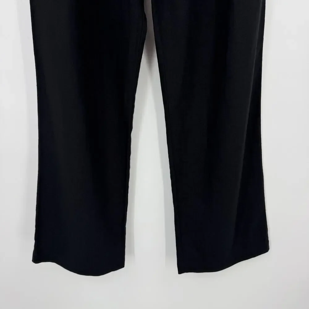 Reformation | Earl Pant in Black High Rise Pleated Linen Trousers 0